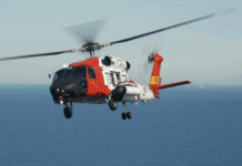 Coast Guard Helicopter Flies ‘Ho, Ho, Ho Holding Pattern’